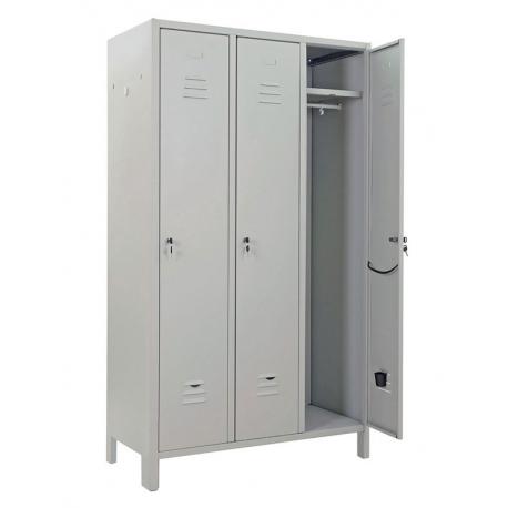 PRO-METAL ARMADIO SPOGL LAMIERA 3POSTI 100LX35PX179,5H - 3 posti