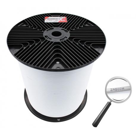 CAVETTO ACCIAIO PLASTICATO BIANCO L 500M