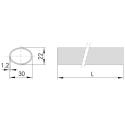 CISA CISA 07007.13.0 BARRA OVAL ROSSA CM 90 07007.13.0