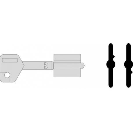 CISA CISA 00125.00.1 CHIAVE GREZZA DOPPIA MAPPA 5CS4T - profilo destro