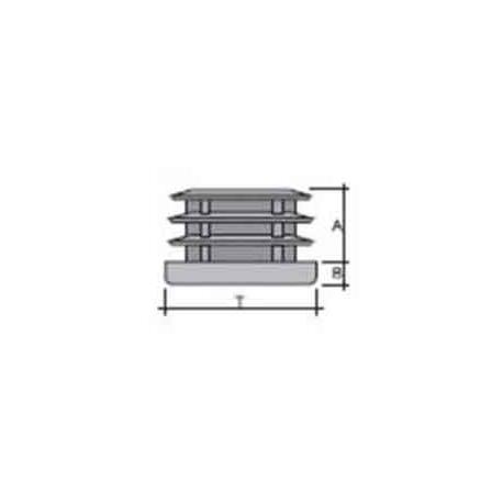 PUNTALE X INT NERO RETTANGO ALET MM15X40!PR% - A=mm.18 - B=mm.6