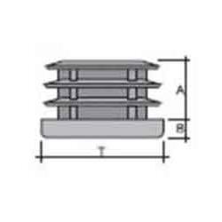 PUNTALE X INT NERO RETTANGO ALET MM30X60!PR% - A=mm.21 - B=mm.6