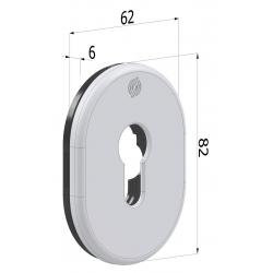 SECUREMME SECUREMME 4302 PIASTRINA CILINDRO EUROPEO BRZ