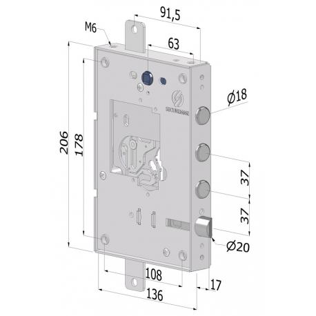SECUREMME SECUREMME 2501 SERRAT BLINDATA 136X31X206 D37 - destra