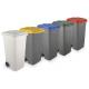 BIDONE QUADRO CARRELLATO C/COPER BIANCO 80LT