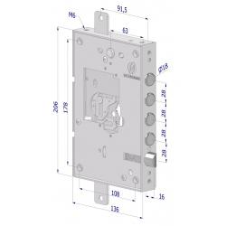SECUREMME SECUREMME 2501 SERRAT BLINDATA 136X31X206 S28 sinistra