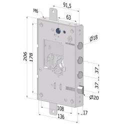 SECUREMME SECUREMME 2501 SERRAT BLINDATA 136X31X206 D37 - destra