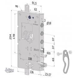 SECUREMME SECUREMME 2541 SERRAT BLINDATA 136X31X206 D37 - destra