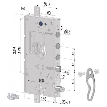 SECUREMME SECUREMME 2541 SERRAT BLINDATA 136X31X206 S37 - sinistra