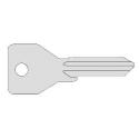CISA CISA 01070.05.1 CHIAVE GREZZA STD C2000 CS120 - profilo destro