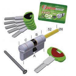SECUREMME SECUREMME CILINDRO EU CODOLO EVK22 30-35 65MM