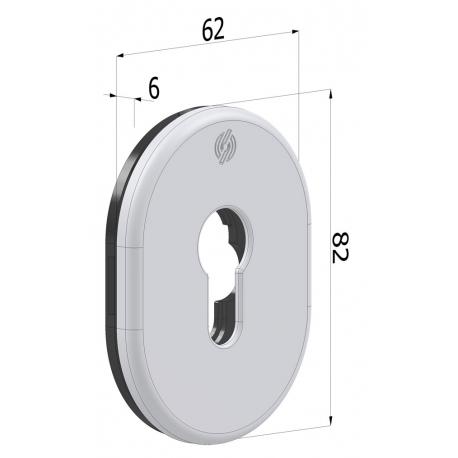 SECUREMME SECUREMME 4302 PIASTRINA CILINDRO EUROPEO BRZ