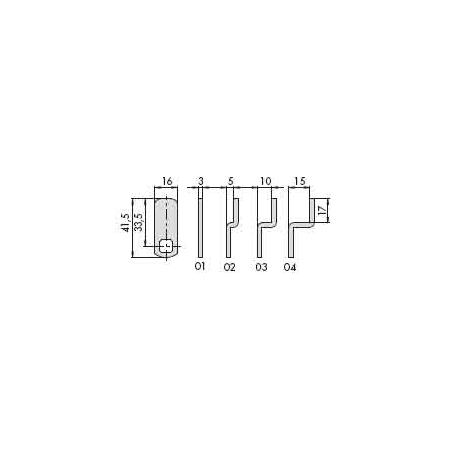 CISA CISA 06412.01.0 CATENAC DRITTO ZINCATO 06412.01.0