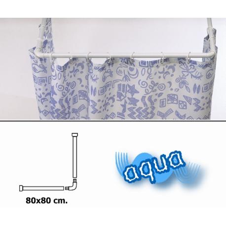 MAURER TUBO TENDA DOCCIA MAURER BIANCO ANGOL 80X 80