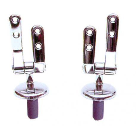 CERNIERE WC INOX UNIVERSALI C/TASS+ACCES 2PZ 57120.60.1