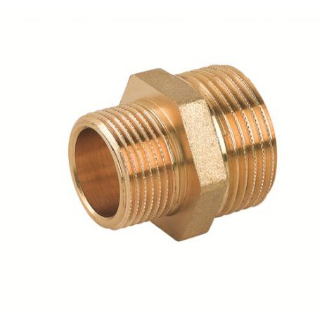 NIPPLO DOPPIO RIDOTTO OTTONE GIAL 1"X1.1/2