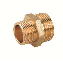 NIPPLO DOPPIO RIDOTTO OTTONE GIALLO 3/4X1"