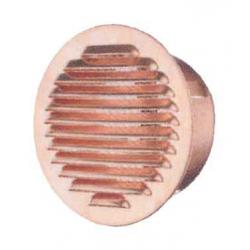 GRIGLIA AERAZ RAME INCASSO C/RETE D100 - passaggio aria 46 cmq