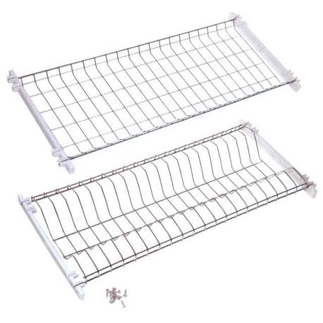 GRIGLIE SCOLAPIATTI C/STAFFA CROMO 86CM 2PZ