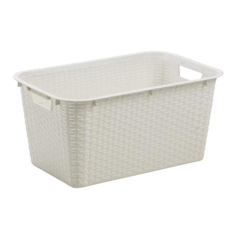CESTONE BIANCHERIA RETTANG BIAN 59X37XH28 45L