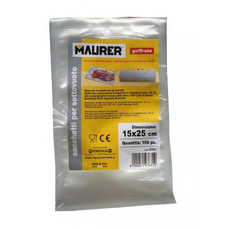 MAURER SACCHI GOFFRATI S/VUOTO MAURER 15X25CM 50PZ