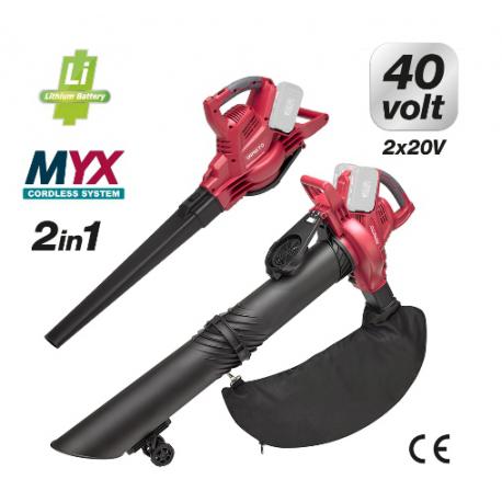 YAMATO ASPIRATORE-SOFFIATORE 2X20V YAMMYX NUDO CGVB 40 L