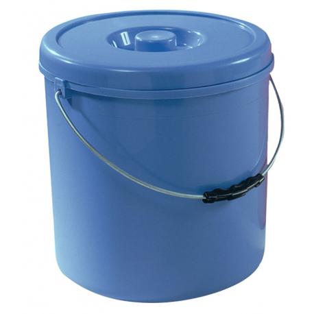 PATTUMIERA PLASTICA C/COPERCHIO VERDE LT.15