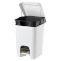 PATTUMIERA PLASTICA A PEDAL.BIANCA LT.20