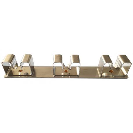 APPENDISCOPE ADESIVO INOX 3GANCI C/BASE