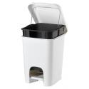 PATTUMIERA PLASTICA A PEDAL.BIANCA LT.20