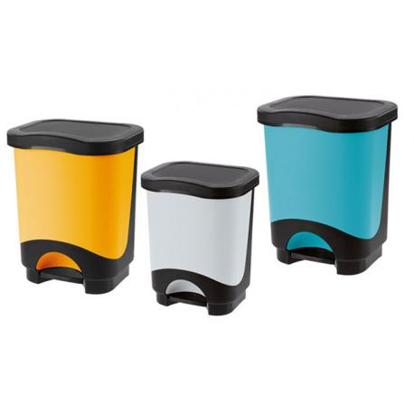 TONTARELLI PATTUMIERA PEDALE IDEA BICOLOR ZAFFERANO 18LT