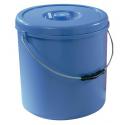 PATTUMIERA PLASTICA C/COPERCHIO VERDE LT.15