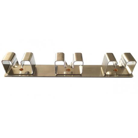 MAURER APPENDISCOPE ADESIVO INOX 3GANCI C/BASE MAU