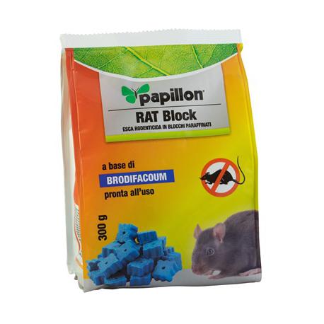 PAPILLON ESCA RAT BLOCK TOPICIDA BLU PAPILLON 300GR