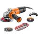 AEG SMERIGL ANG WS10-125SLK1 125MM 1000W+8 DISCHI WS10-1255LK11