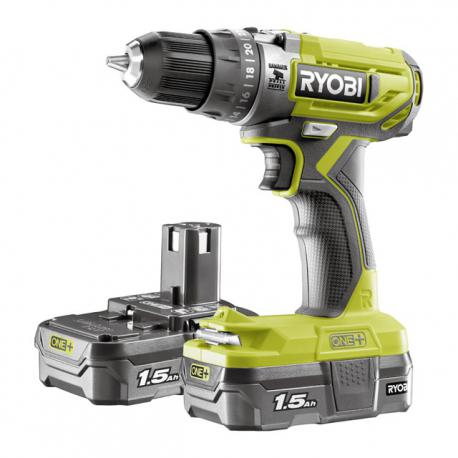 RYOBI TRAPANO PERC RYOBI 18V R18PD2-215G 2X1.5AH R18PD2-215G