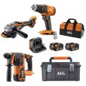 AEG AEG KITTONE 18V TRAP+SMER+TASS 2X4.0AH
