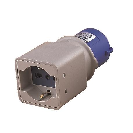 MAURER PLUS ADATT MPLUS 2P+T CE 16A BLU P/1BIP+SCHUKO