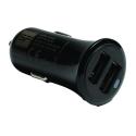 ADATTATORE DA AUTO CON 2 USB NERO