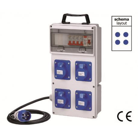 MAURER PLUS QUADRO ELETTR.SP.BLU-4PR.BLU IP44 MPLUS