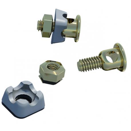 MORSETTO TERMINALE CAVO RAME PER PALO CROCE