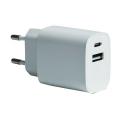SPINA 1PR USB + 1PR TYPE-C BIANCO 20W