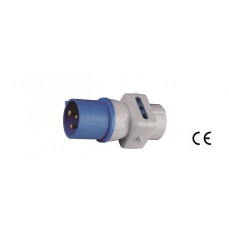 MAURER PLUS ADATT MPLUS 2P+T CE 16A BLU P/2BIP+SCHUKO