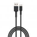 CAVO RICARICA TESSUTO USB-C USB-C NERO 1MT
