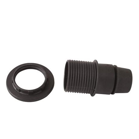 MAURER PORTALAMPADE E14 NERO C/FILETTO E GHIERA