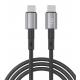 CAVO RICARICA TESSUTO USB-C USB-C NERO 1MT