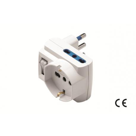 MAURER ADATTATORE 2P+T 16A BIP+SCHU SALVASP.C/INT