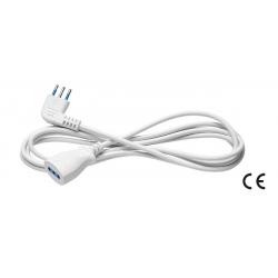 MAURER PROLUNGA 3X0.75 SPINA 2P+T 10A BIANCA 3MT