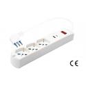 MAURER MULTIPLA 3SCHUKO/BIPASSO +2USB SPINA 10A
