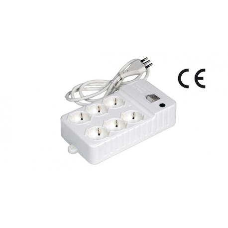 MAURER MULTIPLA 6 SCHUKO/BIPASSO CAVO+INT C/PROTEZ